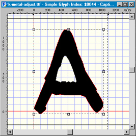 The resulting 'normal' letter A